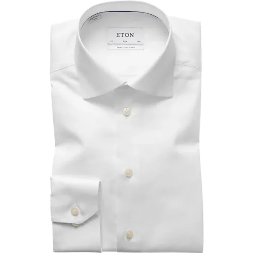 Weißes Hemd Extra Lange Ärmel , Herren, Größe: 2XL - Eton - Modalova