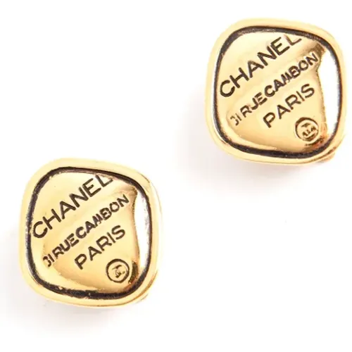 Vintage Gold Metal Earrings , female, Sizes: ONE SIZE - Chanel Vintage - Modalova