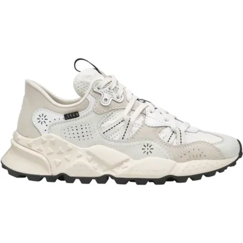 Suede/Nylon Off White Tiger Hill , male, Sizes: 2 UK, 10 UK, 4 UK, 8 UK, 11 UK, 3 UK - Flower Mountain - Modalova