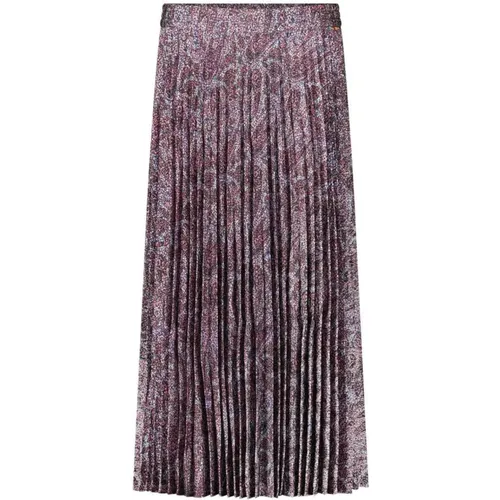 Floral Pleated Skirt , female, Sizes: L, M, XS, XL, 2XL, S - Hugo Boss - Modalova