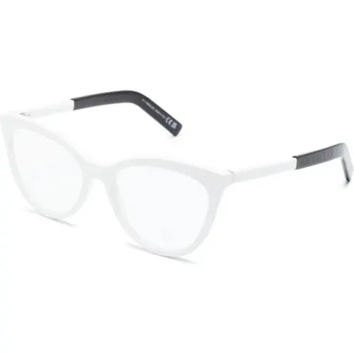 Weiße Optische Brille Stilvoll und vielseitig , Damen, Größe: 53 MM - Moncler - Modalova