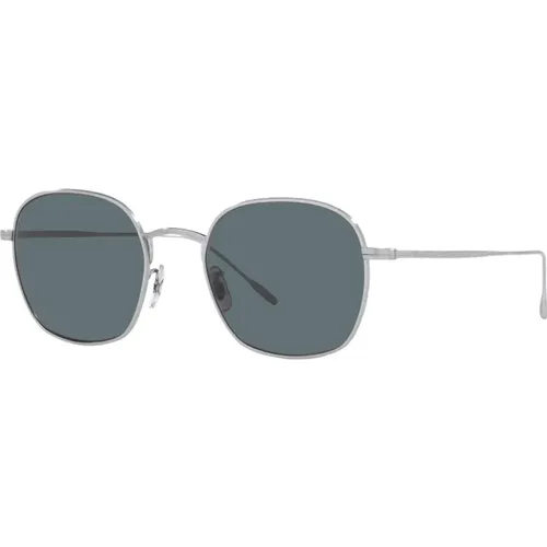 Brushed Silver/Blue Sunglasses Ades OV , unisex, Sizes: 50 MM - Oliver Peoples - Modalova