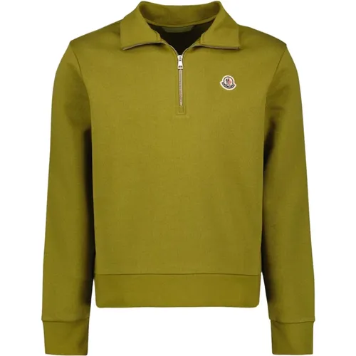 Zip Sweatshirt with High Neck , male, Sizes: L - Moncler - Modalova