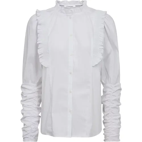 Feminine Smock Frill Shirt with Long Sleeves , female, Sizes: XL - Co'Couture - Modalova