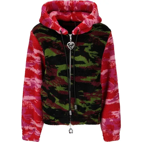 Printed Fleece Hooded Zip Jacket , female, Sizes: M - Chopova Lowena - Modalova