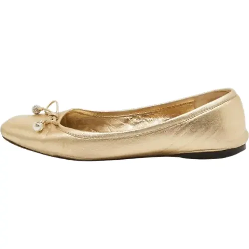 Pre-owned Leather flats , female, Sizes: 3 UK - Jimmy Choo Pre-owned - Modalova