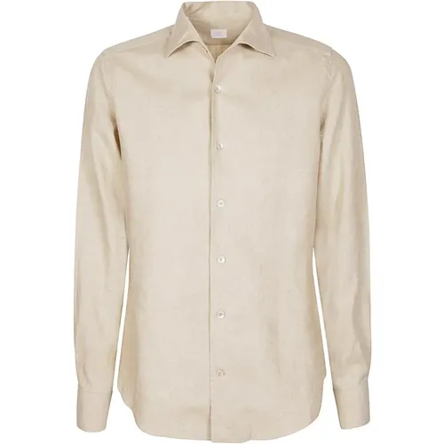 Linen Shirt Double Collar , male, Sizes: M, L, 2XL, XL, S, XS - Eleventy - Modalova