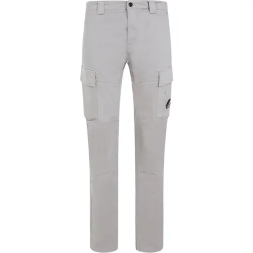 Grey Cargo Pants Stretch Sateen Lens , male, Sizes: S - C.P. Company - Modalova