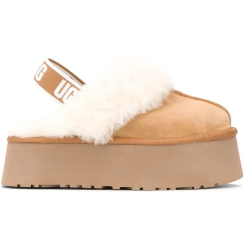 Chestnut Faux Fur Slingback Sandals , female, Sizes: 7 UK, 8 UK - Ugg - Modalova