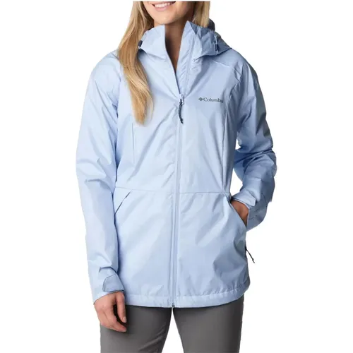 Hellblaue Wasserdichte Jacke , Damen, Größe: S - Columbia - Modalova