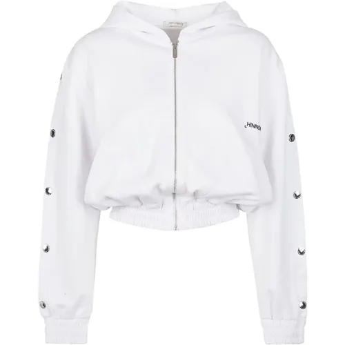 Bi01 Weiß Sweatshirt , Damen, Größe: S - Hinnominate - Modalova