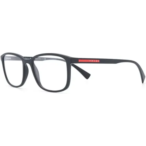 Schwarze Optische Brille Stilvoll und vielseitig , Herren, Größe: 55 MM - Prada - Modalova