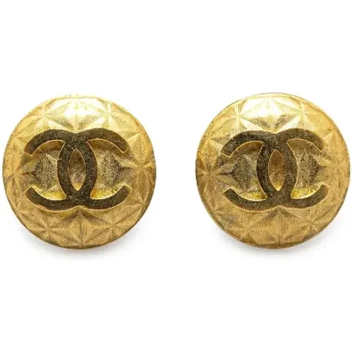 Pre-owned Metal earrings , female, Sizes: ONE SIZE - Chanel Vintage - Modalova