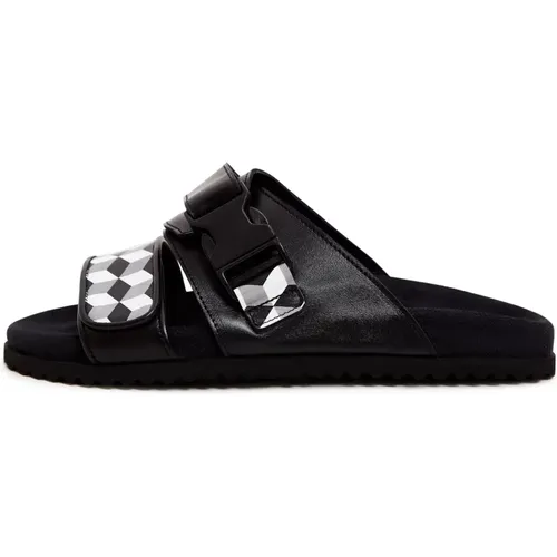 Stilvolle Flat Sole Mules - Schwarz , Damen, Größe: 38 EU - Cesare Gaspari - Modalova