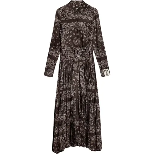 Paisley Print Maxi Dress , female, Sizes: 2XS - Golden Goose - Modalova