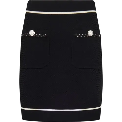 Skirt Classic Design Contrast Details , female, Sizes: XS, L, S - pinko - Modalova