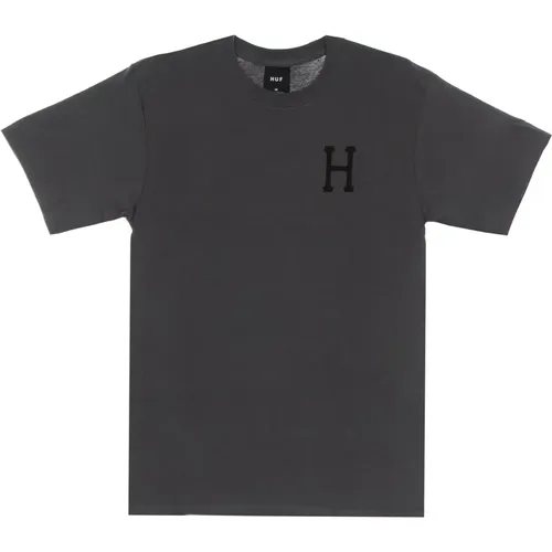 Classic H Tee Charcoal T-Shirt , male, Sizes: S - HUF - Modalova