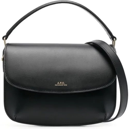 Leather Shoulder Bag, Mini Sarah Model , female, Sizes: ONE SIZE - A.p.c. - Modalova
