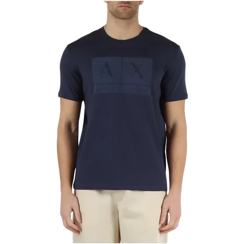 Regular Fit Cotton T-shirt , male, Sizes: S - Armani Exchange - Modalova