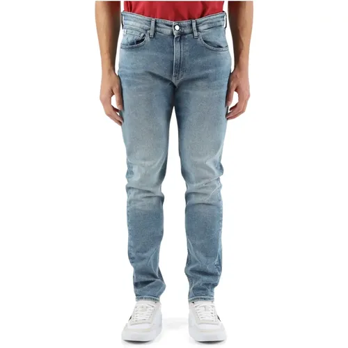 Slim Taper Jeans Fünf Taschen , Herren, Größe: W34 - Calvin Klein Jeans - Modalova