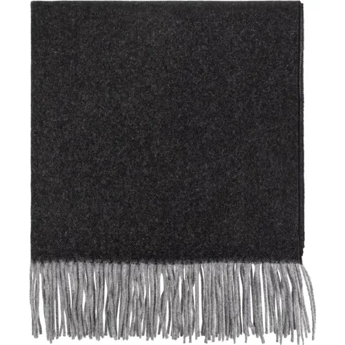 Wool scarf with logo , female, Sizes: ONE SIZE - Emporio Armani - Modalova