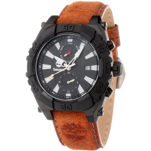 Braune Lederuhr Quarz Analog - Timberland - Modalova