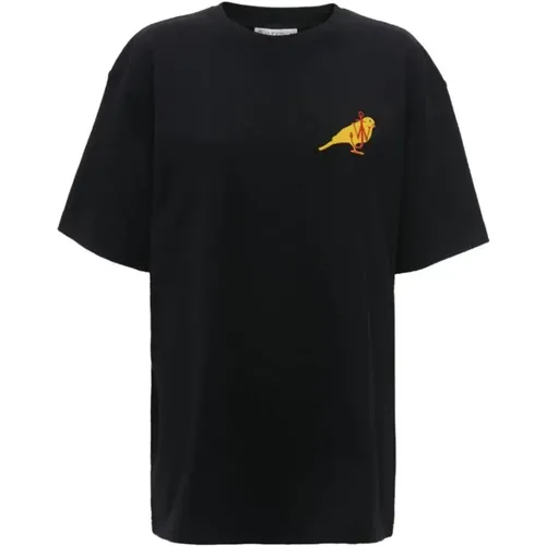 Canary Embroidery T-shirt , female, Sizes: XS, L, M, S - JW Anderson - Modalova