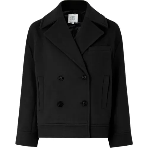 Double-Breasted Jacket in Smooth Polyester Blend , female, Sizes: S, XS - Second Female - Modalova