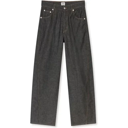 Soft Denim Christel Pants Black Melange , female, Sizes: S, L, 2XL, M - Mads Nørgaard - Modalova