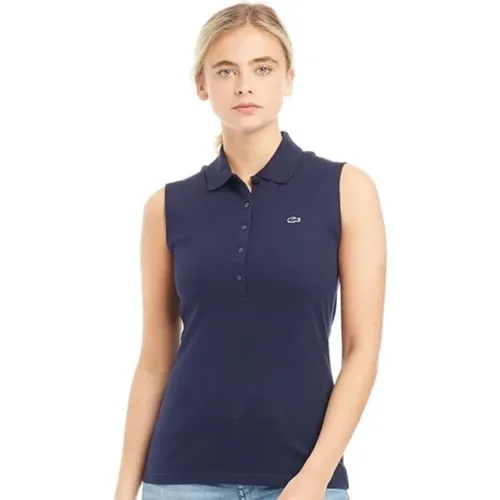 Blaue T-Shirts und Polos , Damen, Größe: 3XL - Lacoste - Modalova