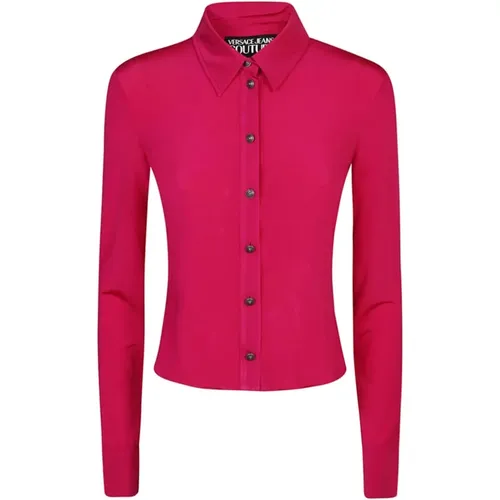 Fuchsia Shirt for Women Aw24 , female, Sizes: S, 2XS, M, XS - Versace Jeans Couture - Modalova