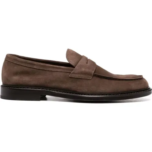 Suede Penny Loafer. Regular Fit. , male, Sizes: 11 UK, 8 1/2 UK, 6 1/2 UK, 10 1/2 UK, 7 UK, 6 UK, 10 UK, 9 UK, 9 1/2 UK, 8 UK - Doucal's - Modalova
