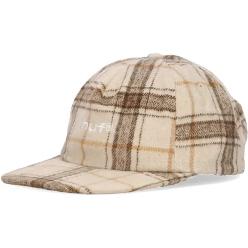 Plaid Flannel A-Frame Cap Oatmeal , male, Sizes: ONE SIZE - HUF - Modalova