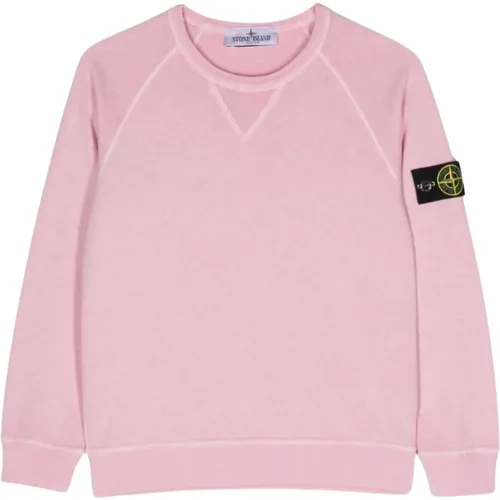 Pastellrosa Pullover mit Logodetail - Stone Island - Modalova