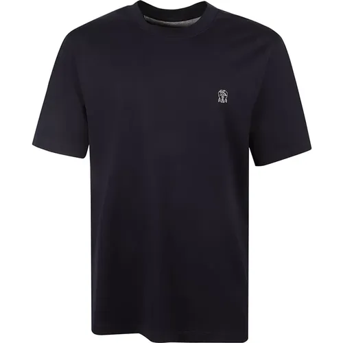 Cobalto Grigio Chiaro T-Shirt , male, Sizes: 2XL, L, M, XL - BRUNELLO CUCINELLI - Modalova