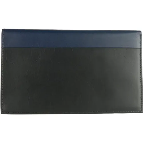 Blau und Schwarz Kartenhalter Brieftasche , Herren, Größe: ONE Size - Cavalli Class - Modalova