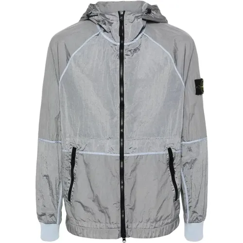 Nylon Metal Hooded Jacket Sky , male, Sizes: L - Stone Island - Modalova