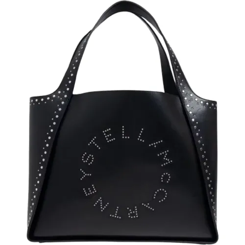 Studded Logo Faux Leather Tote Bag - Stella Mccartney - Modalova