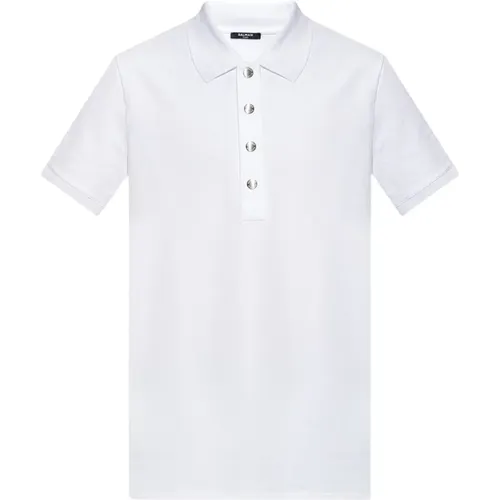 Cotton polo shirt , male, Sizes: M - Balmain - Modalova