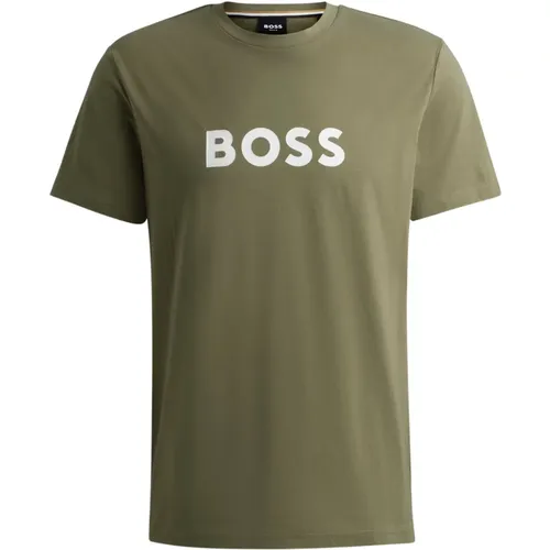 Bio-Baumwolle Herren T-Shirt , Herren, Größe: M - Boss - Modalova