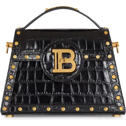 Tasche B-Buzz Dynasty aus Leder mit Krokodilmuster - Balmain - Modalova