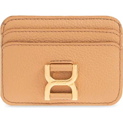 Leather card holder , female, Sizes: ONE SIZE - Chloé - Modalova