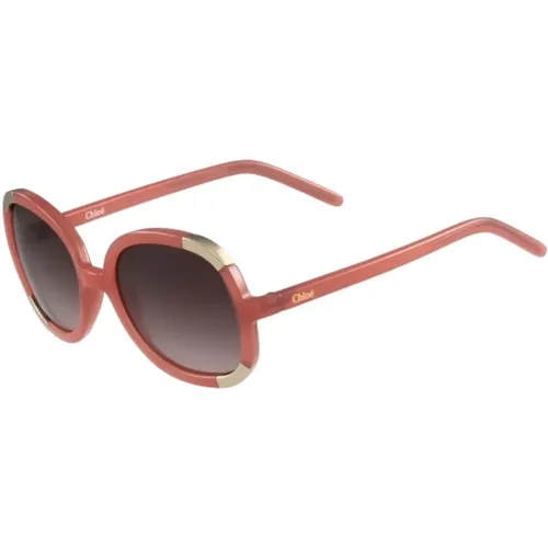 Kids Sunglasses Pink/Golden with Dark Lens , unisex, Sizes: 51 MM - Chloé - Modalova