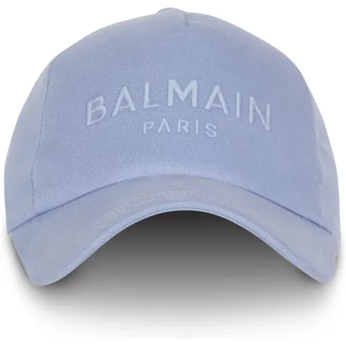 Mütze mit aufgesticktem Paris-Logo , Herren, Größe: ONE Size - Balmain - Modalova