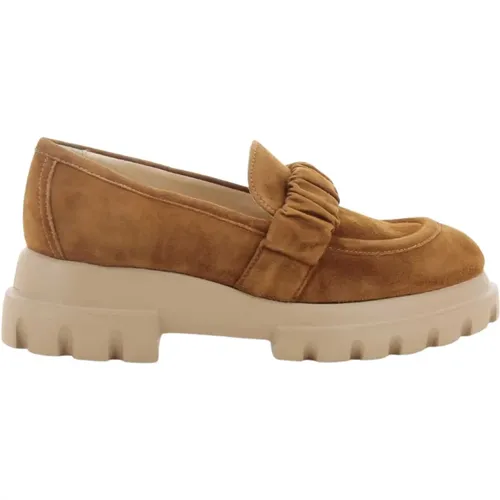 Cognac Celeste Loafers , Damen, Größe: 38 EU - AGL - Modalova