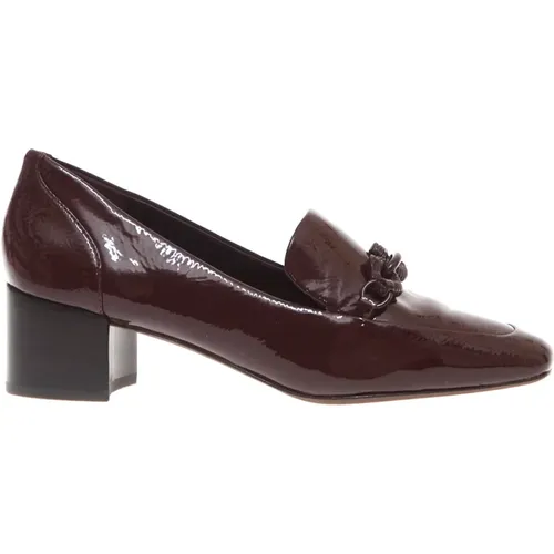 Bordeaux Mokassin Schuhe für Damen , Damen, Größe: 38 1/2 EU - TORY BURCH - Modalova