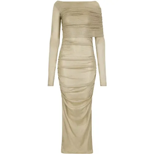 Goldenes Mesh Lurex Kleid - Dolce & Gabbana - Modalova