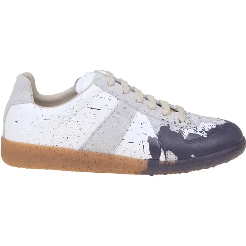 Grey Calfskin Sneakers , female, Sizes: 6 UK, 5 UK, 7 UK, 4 UK - Maison Margiela - Modalova