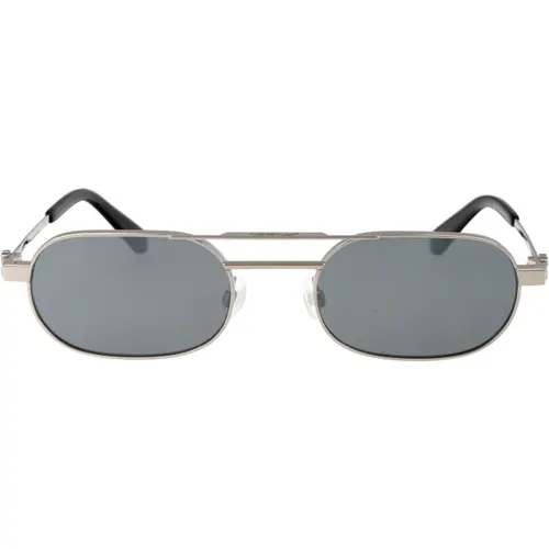 Stylish Sunglasses for Sunny Days , unisex, Sizes: 55 MM - Off White - Modalova