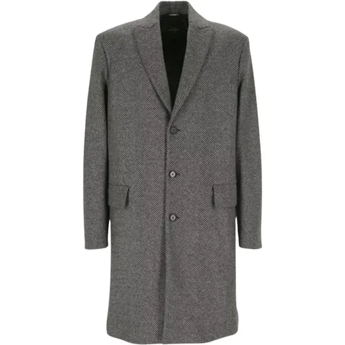 Simple Buttoned Coat , male, Sizes: L - Dolce & Gabbana - Modalova